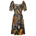 thumbnail image 5 of Butterfly orange pattern Sleeveless Dress summer women's dress 2024 women's elegant loose dresses, 5 of 7