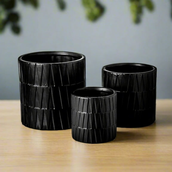 Avelora Embossed Ceramic Pot Set