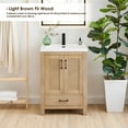 thumbnail image 4 of Bondi 24" Wood Vanity in Light Brown Artificial Drop-in Sink no Mirror, 4 of 12