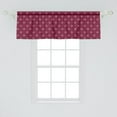 thumbnail image 2 of Ambesonne Fleur De Lis Valance Pack of 2, Noble Medieval Pattern, 54"X18", Dark Magenta White, 2 of 3
