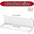 thumbnail image 2 of 2 Bathrooms Bathroom Toiletries Wall Storage Nail Free Hole Free Wall Hanging Acrylic Hair Brush Holder, Razor, Curling Iron, Hair Straightener Storage Rack, 2 of 6