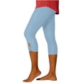 thumbnail image 5 of Women's High Waisted Imitation Jean Leggings Casual Yoga Pants Shorts, 5 of 8