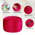 thumbnail image 6 of HARIPUL 3FT Bean Bag Chair with Memory Foam Filled, Large Stuffed Beanbag Chair Soft Sofa with Removeable Dutch Velvet Cover, Rose Pink, 6 of 7