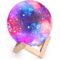 thumbnail image 1 of Lámpara de luna 3D LED de noche táctil, 16 colores, 15 cm de diámetro, recargable por USB, ideal para dormitorio, sala de estar, regalo de cumpleaños y Navidad [Clase energética A++], 1 of 5