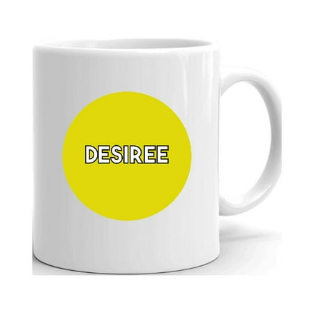 

Yellow Dot Desiree Ceramic Dishwasher And Microwave Safe Mug