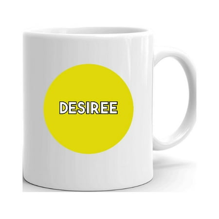 

Yellow Dot Desiree Ceramic Dishwasher And Microwave Safe Mug