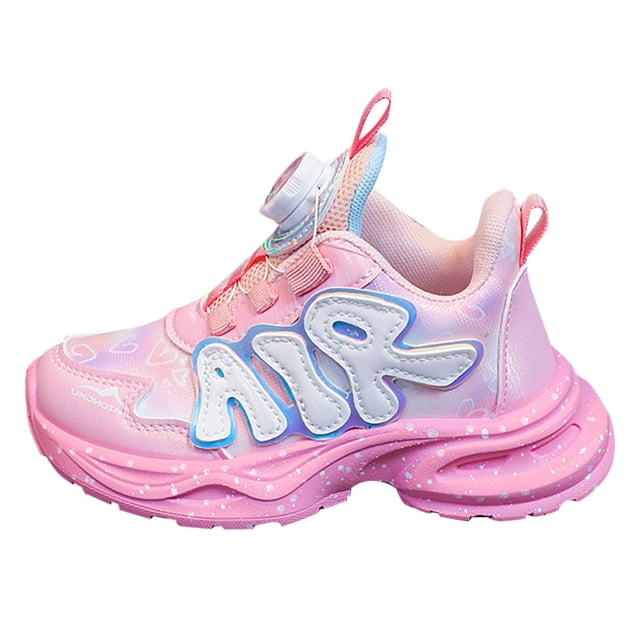 adviicd Chaussures de Basketball pour Enfants Chaussures de Course Chaussures de Sport pour Filles Printemps et Automne Chaussures Décontractées Roses,29