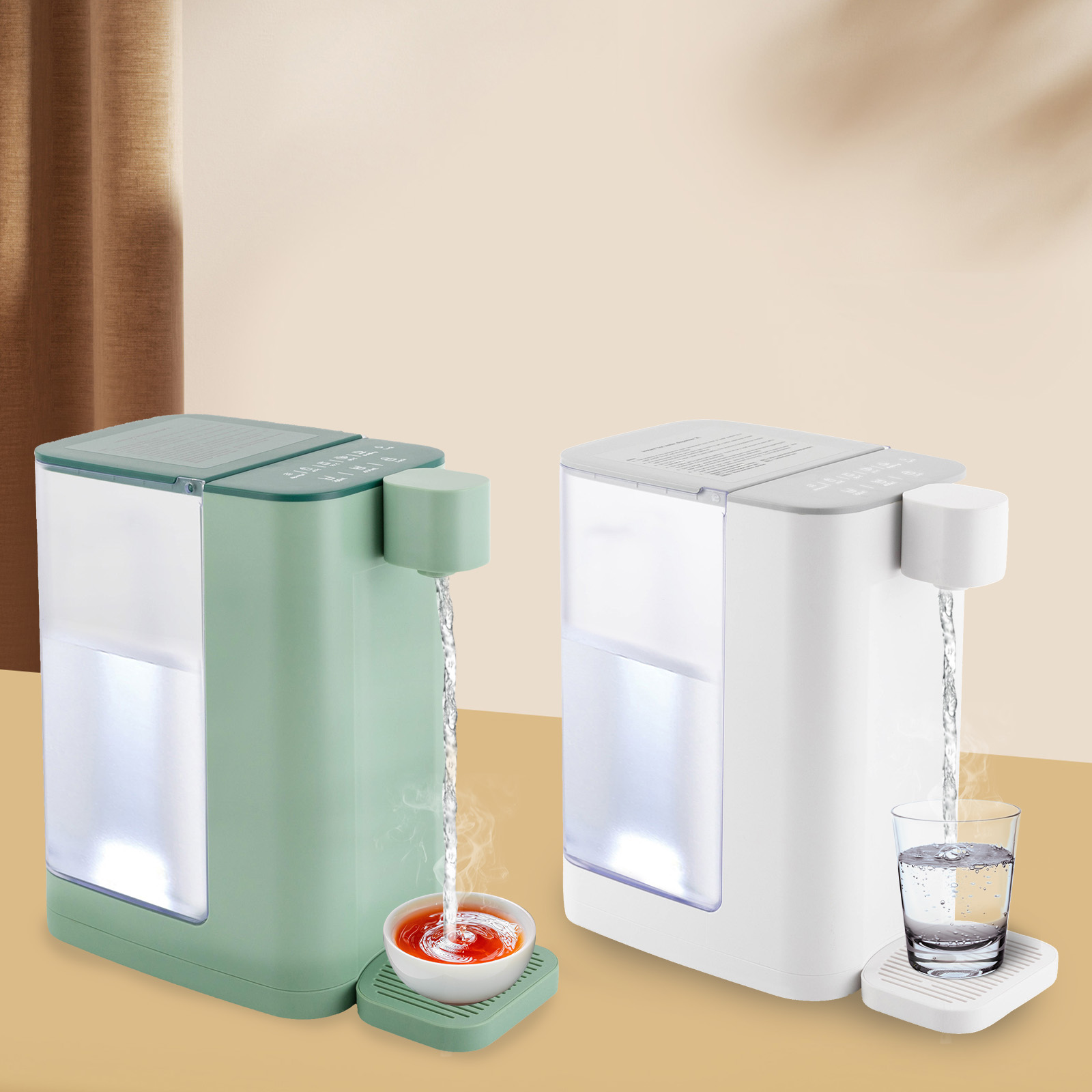 Dwellnix Small Instant Hot Water Dispenser with 1600W Power, 5 Adjustable Temperatures, Low Noise & Safe Heating, Perfect for Office and Home Use