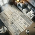 thumbnail image 4 of Ambesonne Neutral Decorative Rug Carpet, Abstract Ethnic Calm Colors, 5' 1" X 7' 5", Grey Ecru and Ivory, 4 of 5