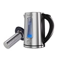 thumbnail image 1 of Hukën x MasterChef | Tetera Eléctrica STEEL-FUSE 1.7L | Hervidor de Agua con Infusor de Té Removible | Acero Inoxidable | Apagado Automático | Base 360&amp;de, 1 of 9