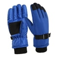 thumbnail image 1 of Guantes de invierno para niños, guantes interiores de felpa, guantes gruesos resistentes al viento para clima frío, guantes de esquí para niños, niñas , azul CUTICAT Guantes de invierno, 1 of 8