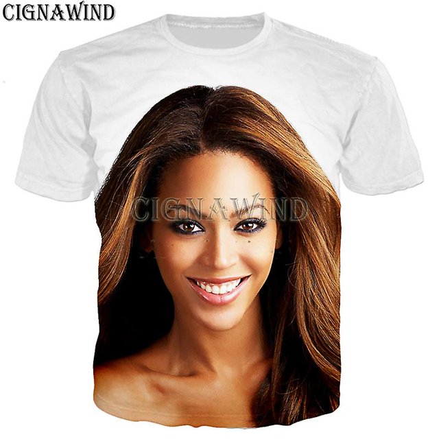 Nueva camiseta de hip hop para hombres/mujeres cantante Beyonce 3D camisetas impresas casual estilo Harajuku camiseta streetwear tops