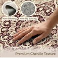 thumbnail image 6 of ODIKA 8'x10' Washable Area Rug Durable, Non-Slip Vintage Boho Grey Faded Ivory Dusty Interlocking Motifs Throw for Living Room, Under Sectional, Family, 6 of 7