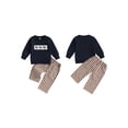 thumbnail image 2 of Rovasas Toddler Baby Boy Fall Outfit Horse Long Sleeve Sweatshirt Plaid Pants, 2 of 9