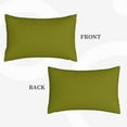 thumbnail image 4 of Balery Olive Pillow Covers,Bed Pilowcases,Reversible Plush Throw Pillow Covers End Pillow Encasement,Pillow Case - 16"X24", 4 of 9