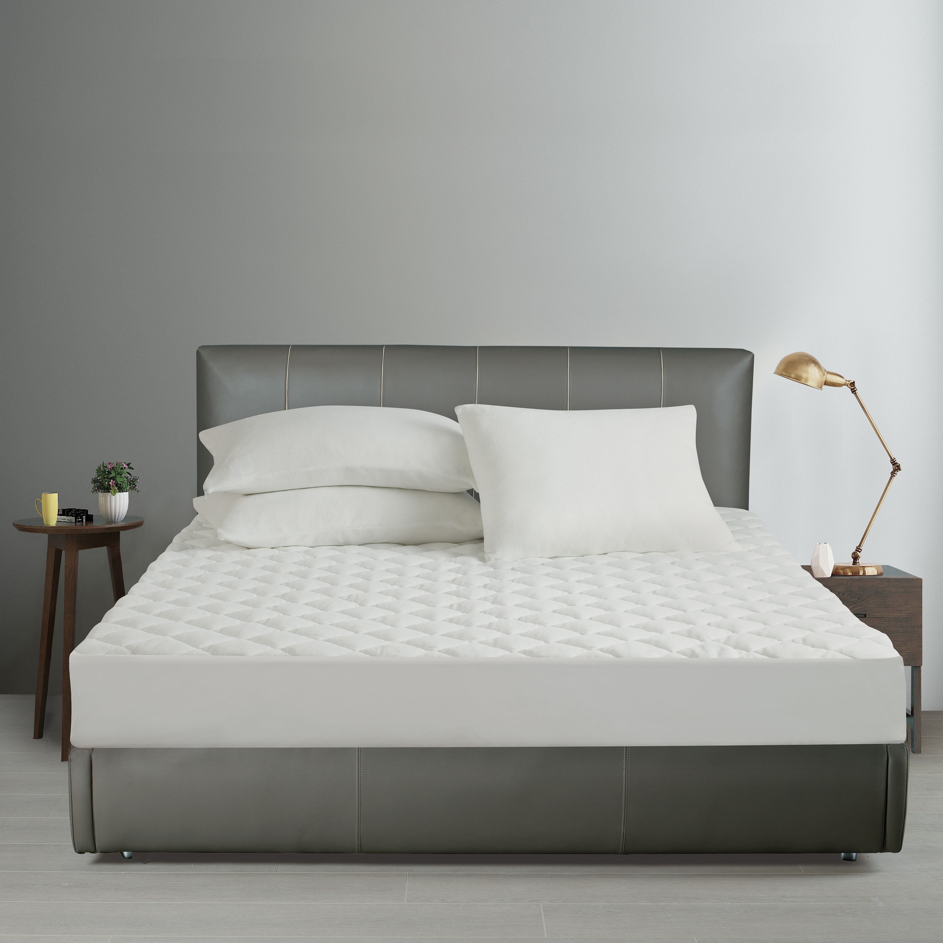All-in-One Repreve Recycled Soft Terry Fitted Mattress Pad, California King