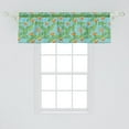thumbnail image 2 of Ambesonne Tropical Window Valance, Exotic Bird of Paradise, 42" x 18", Pale Blue Orange Green, 2 of 3
