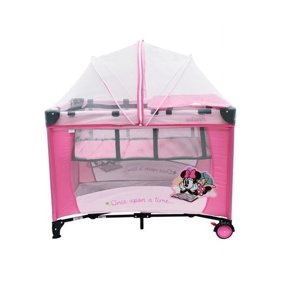 Cuna de viaje Disney Stay Home Minnie rosa