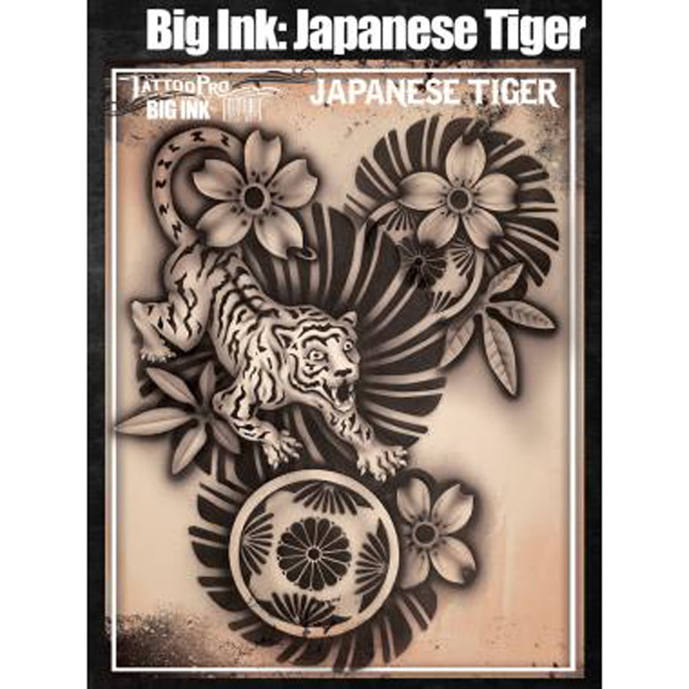 Premium Vector | Tiger vintage tattoo design drawing