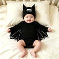 thumbnail image 3 of YunPes Halloween Baby Clothes Bat Winged Long Sleeve Bodysuit with Vampire Ear Beanie Infant Newborn Adorable Party Wear Family Photos, 3 of 6