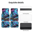 thumbnail image 5 of Cauagu Cute Fuzzy Fantasy Creatures Pattern Car Floor Mat Set of 4,Car Carpet Mats Car Mats with Anti-Slip Backing & Driver Heel Pad Universal Fit for Cars/Trucks/SUV/Vans, 5 of 6