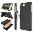 thumbnail image 1 of Njjex for Apple iPhone XR, XS Max, X XS 6 6s 7 8 Plus Cases Holster Belt, Njjex Hard Shell [Built-in Kickstand] Holster Locking Belt Swivel Clip Defender Secure Slim Phone Case Cover -Black, 1 of 6