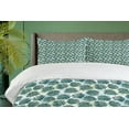 thumbnail image 4 of Ambesonne Exotic Duvet Cover Set, Monsteras Modern Drawing, 2-Calking, Hunter Green and White, 4 of 7