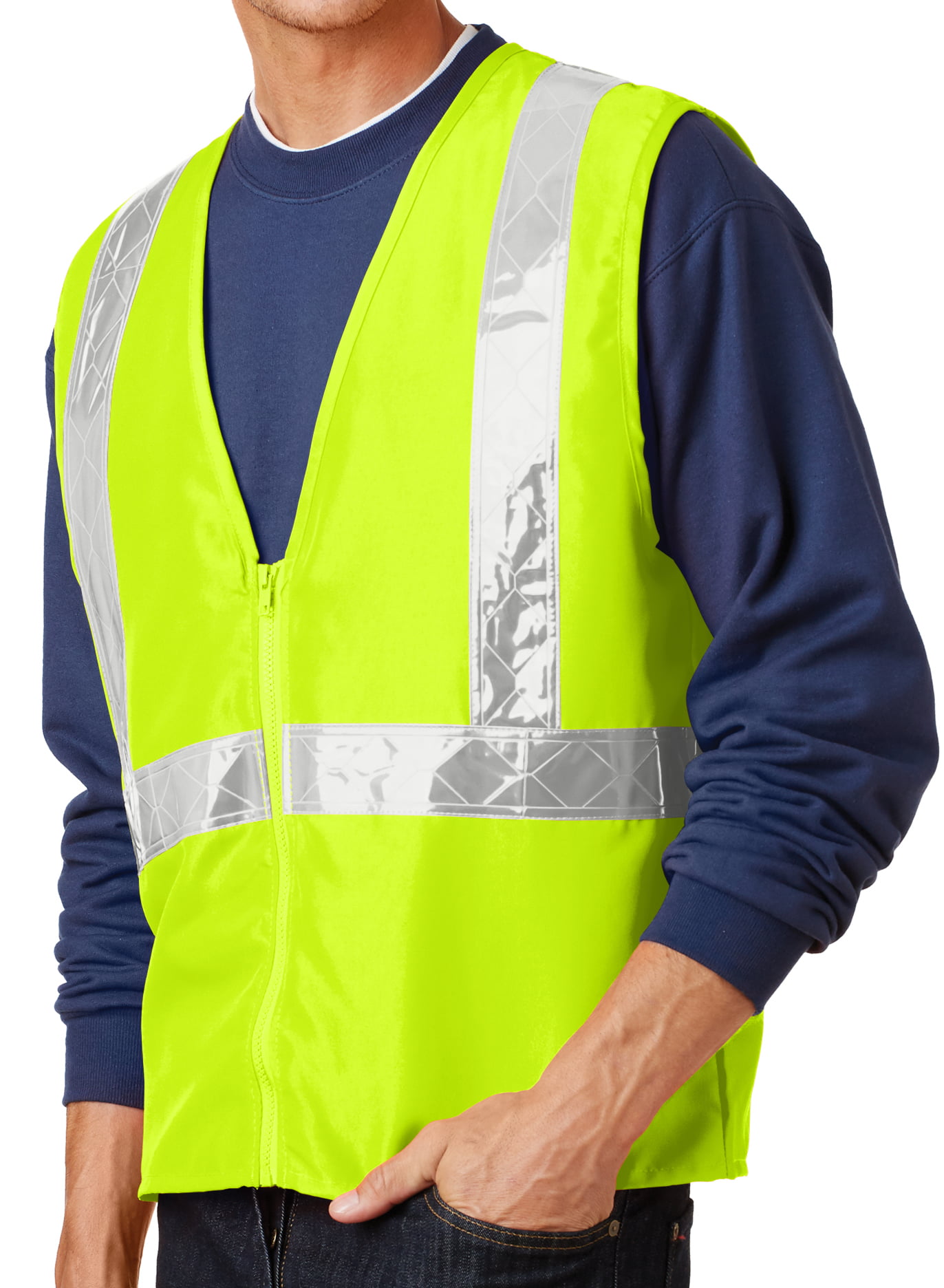 Mens High Visibility Safety Work Vest - Safety Yellow, 2XL/3XL - Walmart.com