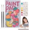 thumbnail image 1 of Watercolor Painting Book Minis Paint Pad with 2 Paintbrush Portable Travel DIY Watercolor Coloring Books for Kids Adults, 1 of 5