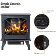 thumbnail image 3 of Fusion  Electric Fireplace Heater Portable Stove Heater Freestanding Fireplace, 5300 BTU, Realistic Flame Effect, 3 of 7
