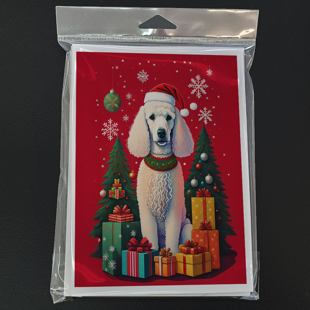 Poodle Holiday Christmas Greeting Cards Pack of 8 7 in x 5 in