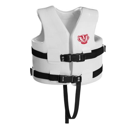 - Texas Recreation Corporation Texas Rec USCG Approved Child Water Vest White Finish Wisconsin Badgers