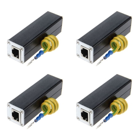 4X RJ45 Plug Ethernet Network Surge Protector Arrester 100MHz