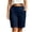 *Navy, variant on VBVC Women's High Waisted Business Bermuda Shorts , Lightweight Golf Shorts For Women,Ladies' Knee Length Casual Work Trousers with Pockets,Army Green,S-2XL