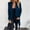 Blue, variant on AOOCHASLIY Ladies Coat Clearance Fashion Womens Bandage Coat Cardigan Winter Solid Long Sleeve Outerwear