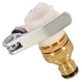 thumbnail image 5 of 3/4" or 1/2" Universal Threaded Tap Gardening Water Hose Adapters Quick Pipe Connector Fittings Brass Tap Adapters For Washing Machine Kitchen Bathroom Basin Faucet (Style J), 5 of 5