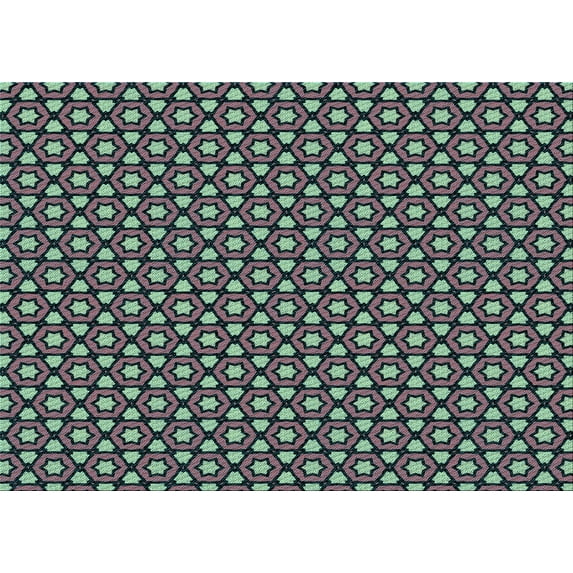 Ahgly Company Indoor Rectangle Patterned DarkSeaGreen Area Rugs, 7' x 9'