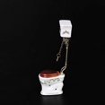 thumbnail image 3 of Vintage Victorian Style Bathroom Porcelain Toilet Doll House Miniature White + Gold, 3 of 5