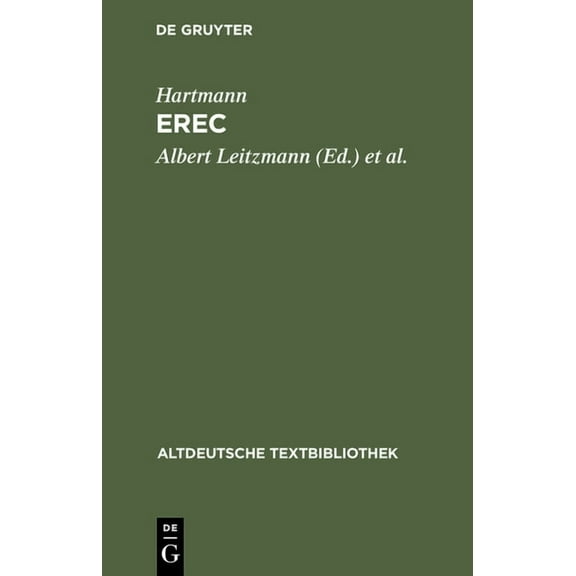 Altdeutsche Textbibliothek: Erec (Hardcover)