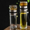 thumbnail image 5 of Double Wall Glass Bottle - 450ml High Temperature Resistant Leakproof Infuser for Loose Leaf Tea, 5 of 9