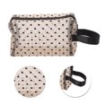 thumbnail image 4 of 1 Pc Mesh Flocking Heart Pattern Makeup Bag for Vacation Beige Mesh Fabric, 4 of 6