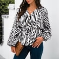 thumbnail image 5 of Womens Fall Tunic Tops Henley V Neck Lantern Long Sleeve Blouses Trendy Printed Button Drawstring Tshirts for Leggings, 5 of 7