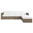 thumbnail image 3 of Lounge Sectional Sofa Set, White, Rattan, Wicker, Outdoor Patio Balcony Cafe Bistro Garden Hospitality Restaurant, Modern Contemporary HB34710, 3 of 13