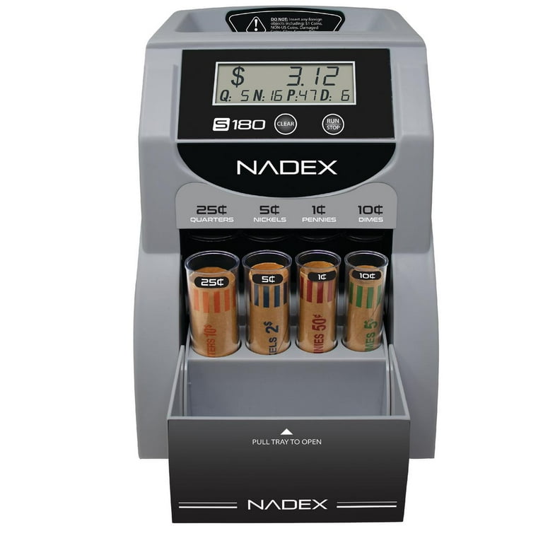 Nadex Coins S180 Digital Coin Counter, Sorter, and Wrapper