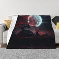 thumbnail image 3 of Throw Blanket for Couch, Moon Starry Sky Red Tree Super Soft Fuzzy Comfy Warm Throw Blanket, Cuteness Lightweight Cozy Plush Flannel Blanket & Throws for Sofa and Bed All Season, 3 of 5