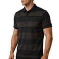 thumbnail image 2 of ZOYOEN Mens Striped Polo Shirts with Pocket- Casual Short Sleeve Classic Regular Fit Summer Business Shirts Black Size 3XL, 2 of 8