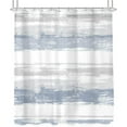 thumbnail image 6 of Abstract Striped Shower Curtain Modern Aesthetic Minimalist Geometric Simple Neutral Watercolor Painting Fabric Waterproof Polyester 12 Pack Hooks Blue Grey 84Wx72H Inches Bathroom Decor, 6 of 6