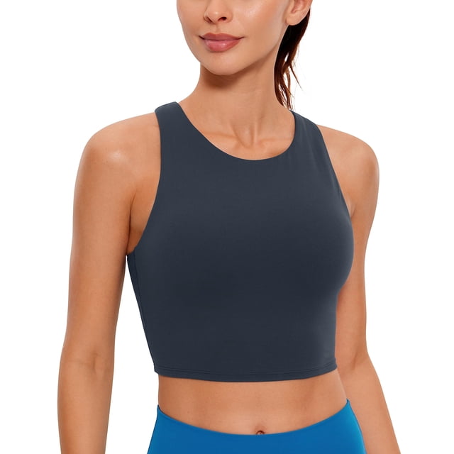 Sostén CRZ YOGA Butterluxe Cuello Alto Racerback Azul Marino XL