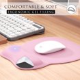 thumbnail image 4 of Ergonomic Mouse Pad with Wrist Support Gel Mouse Pad with Wrist Rest, Comfortable Computer Mouse Pad for Laptop, Pain Relief Mousepad for Office & Home, 9.4 x 8.1 in, Pure Pink, 4 of 12