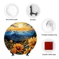 thumbnail image 4 of Gaeub Sunset Sky Sunflower Print Ceramic Plate,Dinner Plates,Bone China Decorative Plates with Display Stand,Art Ceramic Ornaments for Wall Hanging Decoration-10in, 4 of 6